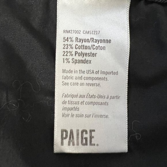 Paige Rosie HW Madeline Undone Hem Skinny Jeans Black Dusk size 27 - Picture 10 of 12